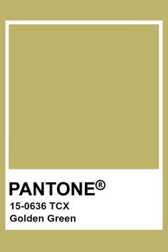 pantone's golden green paint is shown in the color chart for this painting