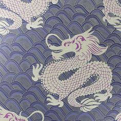 Matthew Williamson Celestial Dragon 3 Wallpaper W6545-03 Dragon Wallpapers, Celestial Dragon, Dragon Wallpaper, Chinese Wallpaper, Foo Dogs, Traditional Interior Design, Ancient Myths, Wallpaper Love, Wallpaper Fabric