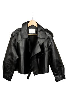 FINAL SALES ARE NOT SUBJET TO RETURN OR EXCHANGE. NO EXCEPTIONS! Oversized bomber jacket The perfect piece for the perfect modern look 100% Lamb Skin Leather Neoprene lining Fits true to size Model is wearing a size SMALL Sleeves are short on purpose Care: professional leather clean only For returns or exchanges, please read terms and conditions on our website (if apply) Ships 5-10 business days after ordering What Is Fashion, Retro Jacket, Maxi Knit Dress, Material Girls, Karen Millen, Clothing Ideas, Shopping List, Short Tops, Stylish Outfits