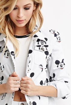 Mickey Mouse Denim Jacket - Jackets & Coats - 2049258936 - Forever 21 EU English Mickey Mouse Jacket, Disney Products, Disney Clothing, Mouse Outfit, Cute Disney Outfits, Disney Jacket, Disney Couture, Disney Clothes, Disney Outfit