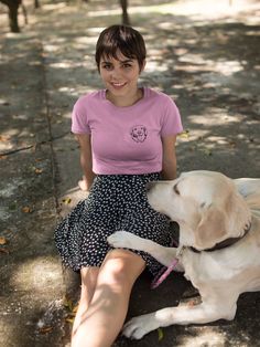 Are you the proud dog mom or dad to a Golden Retriever? This simple yet fun tee will let people know about your Golden boy or girl back home. This classic unisex jersey short sleeve tee fits like a well-loved favorite. These t-shirts have-ribbed knit collars to bolster shaping. The shoulders have taping for better fit over time. Dual side seams hold the garment's shape for longer.  .: 100% Airlume combed and ringspun cotton (fiber content may vary for different colors) .: Light fabric (4.2 oz/yd² (142 g/m .: Retail fit .: Tear away label .: Runs true to size Cotton Short Sleeve T-shirt With Dog Print, Relaxed Fit Short Sleeve Tops With Dog Print, Summer Short Sleeve T-shirt With Dog Print, Pink Cotton T-shirt With Dog Print, A Golden Retriever, Golden Boy, Cool Tees, Dog Lover, Jersey Shorts