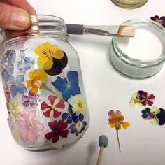 Koti Diy, Diy Fleur, Nature Crafts, Pressed Flower, Flowers Diy, Tealight