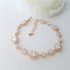 Gold Wedding Bracelet- Abby - PoetryDesigns Gold Wedding Bracelet, Gold Bracelet Wedding, Sparkly Wedding, Silver Pearl Earrings, Rose Gold Bridal, Halo Style, Matching Jewelry, Elegant Bracelet, Bridal Bracelet