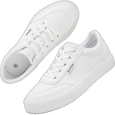 Everyday White Lace-up Skate Shoes, White Lace-up Everyday Skate Shoes, White Skate Shoes With Round Toe For Everyday, White Round Toe Skate Shoes For Everyday, Casual Slip-resistant Skate Shoes With Round Toe, White Slip-resistant Canvas Shoes With Round Toe, Casual Lace-up Slip-resistant Skate Shoes, Casual Slip-resistant Lace-up Skate Shoes, Casual White Slip-resistant Skate Shoes