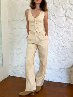 The Pants - Desert Linen Tailored Pants Women, Linen Pants Suit, Work Fits, Linen Suit, Pleated Pants, Tailored Pants, Soft Natural, Pants Women, Suede Jacket