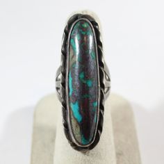 Antique Sterling Silver Navajo Natural Long Oval Turquoise Ring 7.5US -Ring size: 7.5US -Turquoise size: 8.75 mm x 38.5 mm -Total weight: 13.2 g Cute Nike, Cute Nike Shoes, Cute Nikes, New City, Turquoise Ring, Statement Rings, Nike Shoes, Gemstone Rings, Ring Size