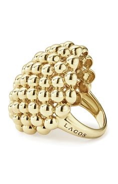 LAGOS Jewelry - Love this 18k gold statement ring! The caviar beading is stylish and trendy. Unique Yellow Gold Dome Ring For Formal Occasions, Lagos Jewelry, Stud Earrings Unique, Topaz Engagement Ring, Gold Statement Ring, Dome Ring, Best Jewelry Stores, Women Diamond, White Gold Engagement Rings