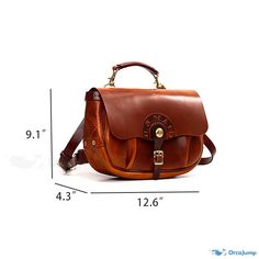 OrcaJump - Timeless Vintage Messenger Bag: A Distinctive and Classic Style Leather Saddle Shoulder Bag With Detachable Handle, Cognac Saddle Office Bag, Brown Top Handle Saddle Bag For Daily Use, Cognac Saddle Shoulder Bag For Daily Use, Everyday Satchel Saddle Bag With Detachable Handle, Classic Saddle Shoulder Bag For Daily Use, Saddle Bag With Adjustable Strap For Daily Use, Office Saddle Bag With Adjustable Strap, Daily Use Saddle Shoulder Bag With Top Carry Handle