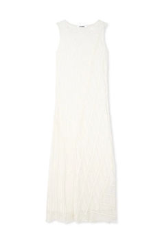 Lace Seam Detail Maxi Dress Off White Fitted Lace Maxi Dress, White Lace Crochet Maxi Dress, Off-white Fitted Lace Maxi Dress, White V-neck Maxi Dress With Lace Back, White Maxi Dress With Scalloped Lace V-neck, Cass Dimicco, Stretchy Material, Maxi Dress, Off White