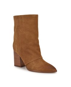 in stock Fall Suede Boots With Wrapped Heel, Fall Mid-calf Boots With Suede Lining And Pointed Toe, Brown Pointed Toe Mid-calf Boots For Spring, Spring Mid-calf Boots With Reinforced Heel And Closed Toe, Chic Fall Booties With Suede Lining, Spring Boots With Wrapped Heel And High Ankle, Fall Pointed Toe Booties With Suede Lining, Fall Booties With Suede Lining And Pointed Toe, Spring Ankle Boots With Suede Lining