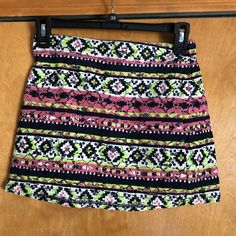 Size Xs Nwt. Super Cute Print Multicolor Mini Skort For Beach, Trendy Lined Multicolor Mini Skirt, Trendy Multicolor Lined Mini Skirt, Flowy Multicolor Lined Skort, Multicolor Stretch Mini Skort, Multicolor Stretch Skort For Vacation, Stretch Multicolor Skort For Vacation, Stretch Multicolor Mini Skirt With Lined Skirt, Beach Skort In Multicolor With Lined Skirt