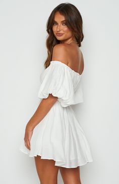 Paradise Puff Sleeve White Dress

This super cute flowy dress is a head turner! Wear it with sandals and a hat on a summer day, or with sneakers on your next lunch date! 

Ruched detail at the top

Lined 

Puff short sleeves 

Square or off the shoulder neckline 

A line shaped skirt 

Elastic around sleeve cuff, bodice and neckline

Mid-weight material with stretch

Mini length White Flowy Puff Sleeve Dress, Summer White Flowy Puff Sleeve Dress, White Flirty Mini Dress With Puff Sleeves, Puff Sleeve Dress White, White Flowy Off-shoulder Summer Dress, White Off-shoulder Puff Sleeve Dress With Ruffles, Cute Flowy Dresses, White Puff Sleeve Dress, Puff Sleeves Dress