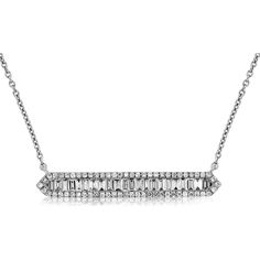 Royal 14K White Gold Diamond Necklace with Baguette Diamonds - 0.57 Carat Total Diamond Weight Elegant Evening Diamond Necklace With Baguette Diamonds, Elegant Diamond White Necklace With Baguette Diamonds, Elegant Emerald Cut Diamond Necklace With Baguette Diamonds, Elegant Emerald Cut Baguette Diamond Necklace, Elegant Formal Diamond Necklace With Baguette Diamonds, Classic Wedding Diamond Necklace With Baguette Diamonds, Classic Diamond Necklace With Baguette Diamonds For Wedding, Classic Baguette Diamond Necklace For Wedding, Elegant Diamond Necklace With Baguette Cut Accents