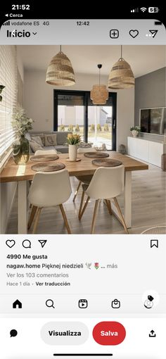 an image of a dining room and living room on the app store's website