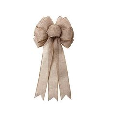 a beige bow on a white background