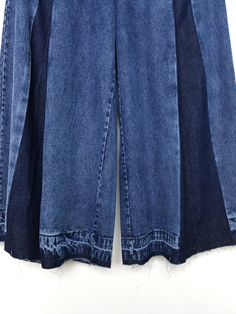 Sku CY-!119603 Material Chinlon , Polyester , Denim Style Loose , Wide Leg Feature Fringed , Pleated , Elasticity Occasion Going out , Casual , Vintage Seasons Spring , Summer , Autumn Type Jean Pants Bottoms Color BLUE Size One_size Please consult the size chart we provide for this item's measurements to help you decide which size to buy.Please note: There may be 1-3cm differ due to manual measurement. Waist Hips Crotch Thigh Leg Opening Length One_size 65-95 106 37 94 102 90 Washed Blue Wide-leg Bottoms With Belt Loops, Urban Full-length Denim Blue Bottoms, Full-length Denim Bottoms With Elastic Waistband, Denim Blue Washed Full-length Pants, Washed Denim Blue Full-length Pants, Jean Pants, Denim Style, Jeans Pants, Denim Fashion