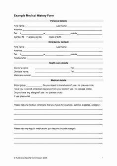 Medical Record forms Template Beautiful 67 Medical History forms [word Pdf] Printable Templates Medical History Form, Medical Form, Emergency Contact Form, Health History Form, Form Example, Doctor Names, Order Form Template, Emergency Contact, Form Template