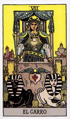 a tarot card with an image of the queen of cups and cats on it