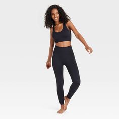 Spruce up your activewear staples with these Seamless High-Rise 7/8 Leggings from JoyLab™. Tailored in an athletic fit, these 7/8 leggings are crafted from soft, stretchy fabric for comfort, while the seamless construction offers a smooth look. Plus, the wide, high-rise waistband provides stay-put wear. Mix and match with a range of casual tanks or tees for multiple styling options. JoyLab™: A movement that’s always in motion. Versatile Seamless 4-way Stretch Leggings, High Rise Solid Leggings With 4-way Stretch, Seamless 4-way Stretch Full Length Leggings, Black Sports Leggings With 4-way Stretch, Black Compressive Seamless Leggings, Casual Tanks, Shipt Shopper, Flare Leggings, Womens Fleece