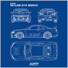 the nissan skyline gtr r34 blueprint