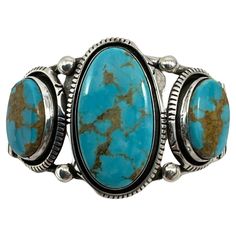 Navajo Sterling Silver .925 ~ Sleeping Beauty Turquoise Cuff Bracelet ~Signed by Augustine Largo 2 1/2" across inside 1 1/2" opening The sleeping beauty turquoise is beautifully high polished ...~ a true statement piece of art ~ Unique Oval Turquoise Cuff Bracelet, Vintage Turquoise Bangle Cuff Bracelet, Handmade Turquoise Vintage Cuff Bracelet, Antique Turquoise Cuff Bracelet Gift, Sleeping Beauty Turquoise Jewelry, Navajo Bracelet, Navajo Turquoise, Native American Turquoise, Turquoise Bracelet Cuff