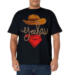 PRICES MAY VARY. Do you like western culture, lifestyle, and clothing ? Then, grab this funny yeehaw cowboy tee shirt, suitable as outfit for western country festivals, horseback riding competitions or cowboys themed party. Yeehaw rodeo tshirt for men women boys & girls Awesome cowboy yeehaw graphic design tee shirt for dad mom grandpa grandma aunt, you can offer it as a gift for christmas xmas or birthday. Hilarious cowboy apparel for rodeo lovers , bull riding enthusiasts and western or howdy Birthday Hilarious, Cowboy Tshirt Designs, Short Sleeve Graphic Print T-shirt For Western-themed Events, Rodeo Tshirt, Black Western Style Cotton T-shirt, Funny Cowboy Shirts, Black Western Style T-shirt For Rodeo, Graphic Design Tee, Toddler Boy Cowboy Shirt