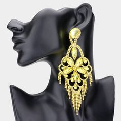 Size : 2.5" X 6" Post Back Oversized Crystal Flower Chandelier Evening Earrings Comes In Colors Pictured. Please Specify Color When Ordering. Bling Chandelier, Royal Blue Earrings, Long Crystal Earrings, Pageant Jewelry, Pageant Earrings, Evening Earrings, Long Chandelier, Gold Chandelier Earrings, Flower Chandelier