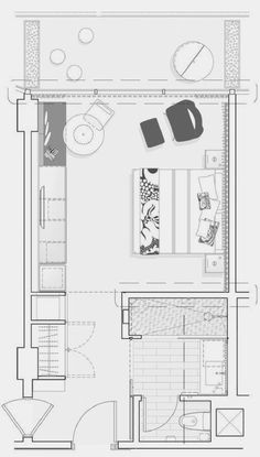 an overhead view of a living room and dining area in a small apartment, with the floor plan drawn out