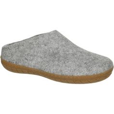 Casual Wool Slip-on Slippers, Comfortable Gray Outdoor Slippers, Comfortable Gray Slippers For Outdoor, Casual Wool Slippers For Winter, Winter Wool Slippers With Cushioned Footbed, Wool Slippers With Cushioned Footbed For Winter, Comfortable Wool Slip-on Slippers, Comfortable Gray Winter Slippers, Comfortable Wool Slippers For Indoor Use