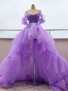 High Low Off Shoulder Purple Tulle Long Prom Dresses, High Low Purple Formal Dresses, Long Purple Evening Dresses SP2185 Asymmetrical Prom Dress, High Low Prom Dress, Purple Tulle, Dress Quinceanera, Purple Evening Dress, Gorgeous Prom Dresses, High Low Prom Dresses, Purple Prom Dress, Graduation Dresses