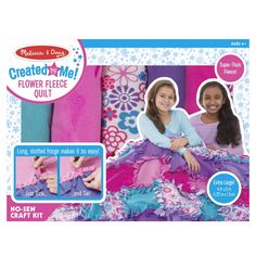 the sewing pattern is shown for children to make their own flower - themed bedding