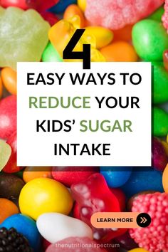 Discover how to reduce your child's sugar intake with these four actionable tips! Transition slowly, find healthier options, and stop buying sugary foods to help your child function optimally. Start making a positive change today! #healthychild #sugarintake #nutritiontips