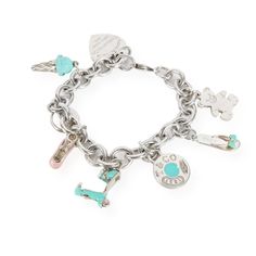 Return To Tiffany Charm Bracelet In Sterling Silver Silver / Bracelet Tiffany &Amp; Co. Tiffany Charm Bracelet, Tiffany Bracelet Silver, Return To Tiffany, Tiffany & Co., Silver Color, Limited Time, Diamond Jewelry, Silver Bracelet, Charm Bracelet