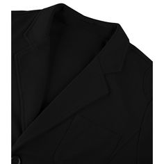 The classic blazer is designed with a notch lapel and single-breasted buttons. Tailored for a slim fit, this piece has been left unlined to enhance its casual feel. The two front pockets increase the practicality of the suit jacket and can hold your small items. Wear it with the modern tailoring pants on the weekend to complete your look. Black Blazer With Welt Pockets For Business Meetings, Black Single Button Blazer With Flat Front, Formal Notched Black Blazer, Black Notched Blazer With Hidden Button Closure, Solid Single Breasted Blazer With Suit Collar, Single Breasted Sport Coat For Work, Solid Single-breasted Blazer With Suit Collar, Black Notched Blazer For Business Casual, Classic Single-breasted Sport Coat For Work