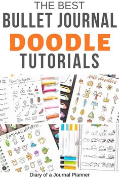 Ultimate List of Bullet Journal Doodles - 50 FREE Step-by-step Instructions A Doodle A Day, Doodling Drawings, Arte Doodle, Bujo Inspiration, Bullet Journal Inspo