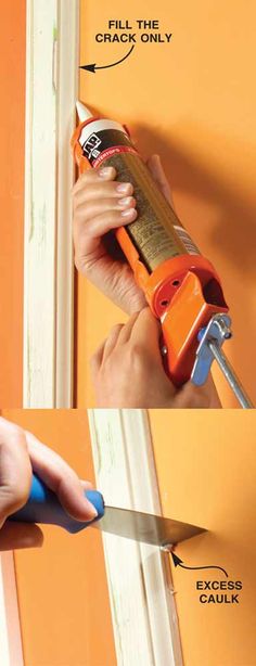 Run a Crisp Bead of Caulk Between Woodwork and Walls Diy Wand, Home Fix, Professional Painters, Diy Home Repair, House Projects, Rodents