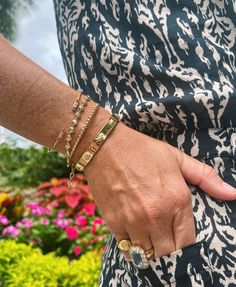 My new favorite addition to any bracelet stack, a little gold, a little sparkle! Also looks great shining on it’s own. Welcome to the party, new fave bracelet! 6.5 inches with a 1.4 inch extender Donut Bezel Set CZ Crystals. Gold plated Brass. Gold Stackable Bracelets For Parties, Dainty Gold Stackable Name Bracelet, Gold Stackable Beaded Bracelets For Party, Gold Beaded Bracelets With Adjustable Chain For Party, Dainty Gold Sparkling Bracelet, Adjustable Gold Stackable Diamond Bracelet, Gold Stackable Name Bracelet, Gold Chain Bracelet With Extender For Party, Gold Diamond Bangle Bracelet With Sparkle