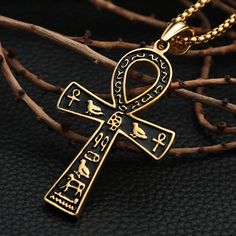 Introducing this Ancient Egypt Pendant in durable stainless steel, featuring an Ankh Cross in black and gold. Symbolic of life and eternity, this pendant pays homage to ancient Egyptian heritage with its striking and enduring design. Metals Type: Stainless Steel Pendants Type: slide We ship worldwide to 185 countries! Please allow 1-2 business weeks for your order to arrive. Vintage Egypt, Egypt Ancient, Glamour Jewelry, Necklace Model, Ankh Cross, Toga Pulla, Punk Women, Vintage Punk, Dark Gold