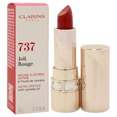 Joli Rouge Satin lipstick provides intense color extreme comfort and full coverage with a luminous satin finish that stays fresh and flawless. The lightweight creamy and melting texture provides maximum impact with a barely-there feel. Satin Lipstick, Intense Colors, Beauty Makeup, Satin, Makeup, Color