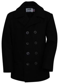 Classic Melton Wood Pea Coat for Boys Gq Mens Style, Stylish Men Wear, Navy Peacoat, Navy Pea Coat, Peacoat Men, Mens Wool Coats, Motorcycle Apparel, Mens Outdoor Jackets, Peacoats