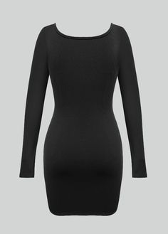 Elevate your wardrobe with our Long Sleeve Ribbed Bodycon Mini Dresses. Featuring a figure-flattering bodycon silhouette and cozy long sleeves, these dresses offer a perfect blend of style and comfort for any occasion. Long sleeve Square neck Seamless 88% Polyamide / 12% Elastane Imported Black Long Sleeve Bodycon Sweater Dress, Black Slim Fit Long Sleeve Bodycon Dress, Chic Long Sleeve Slim Fit Bodycon Dress, Chic Slim Fit Bodycon Dress With Long Sleeves, Chic Slim Fit Long Sleeve Bodycon Dress, Fitted Long Sleeve Ribbed Bodycon Dress, Long Sleeve Bodycon Sweater Dress For Winter, Bodycon Long Sleeve Sweater Dress For Winter, Winter Long Sleeve Bodycon Sweater Dress