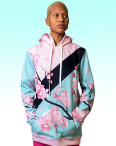 Super soft premium polyester micro-fleece blend. Made by hand and shipped from our Los Angeles store. Unisex fit. Sublimated artwork never fades or washes out. Vaporwave Aesthetic, Aesthetic Clothing, Aesthetic Fashion, Hoodie Print, Long Sweatshirt, All Over Print, Retro Fashion, Harajuku, Rain Jacket