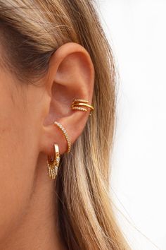 Ear Cuff Earrings, Ear Jacket Earring, Ear Cuff Earings, Huggie Hoop Earrings, Cuff Earrings, Earrings Photo, Conch, Minimalist Fashion, Ear Cuff