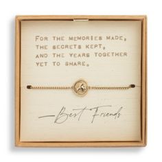 Nib Help Her Get Dressed Up With The Dear You Bracelet - Best Friend From The Dear You Fashion Collection. This Gold Bracelet Is Sure To Bring A Smile To Her Face. A Fun And Unique Gift To Show Love. Best Friend On Wedding Day, Friends Bracelet, Cherish Life, Friend Bracelets, Show Love, Exquisite Jewelry, Memorable Gifts, Gift Giving, Best Friend Gifts