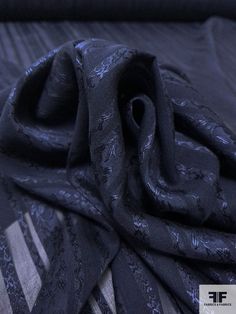 SKU: 14570 Content: Silk Color: Navy Width: 44 inches Elegant Silk Fabric For Evening, Elegant Evening Silk Fabric, Elegant Jacquard Fabric For Evening, Elegant Black Jacquard Fabric, Navy Fabric, Floral Stripe, Silk Chiffon, Fashion Fabric, Fabric By The Yard