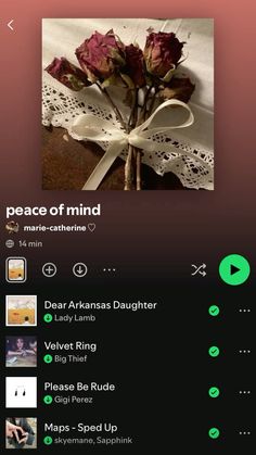 the music player is playing with flowers on the screen, and it's also being viewed