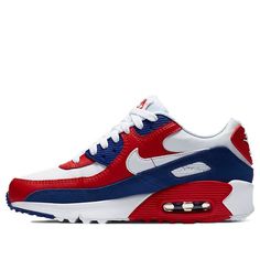 Nike Air Max 90 Leather GS 'USA' White/White/Deep Royal/University Red DA9022-100 KICKSOVER Sporty Red Nike Air Max Lace-up, Red Nike Air Max For Sports, Sporty Red Nike Air Max For Sports, Red Nike Air Max Lace-up Sports Shoes, Red Nike Air Max Lace-up For Sports, Red Lace-up Nike Air Max For Sports, Casual Red Nike Air Max Lace-up, Casual Red Lace-up Nike Air Max, Nike Air Max 90 Leather