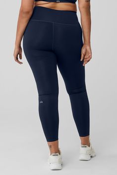 Wondering why these leggings are a fan favorite? Maybe it’s the sculpting, subtly sheeny, high-compression Airlift fabric. Or the fact that they fit like a glove, complete with a wide, double-layered waistband for a holds-you-in feel. Or the ⅞ length hems that are perfect for petites or an above-the-ankle fit. Pick your color and get ready to wear yours on repeat. Alo Yoga Compressive Athleisure Leggings, Alo Yoga Compression Leggings, Alo Yoga Compression Athleisure Leggings, Alo Yoga Compressive Sporty Leggings, Compressive Alo Yoga Activewear, Alo Yoga Compressive Elastane Activewear, Versatile Stretch Leggings By Alo Yoga, Alo Yoga Tight Sporty Leggings, Alo Yoga Tight Leggings For Workout