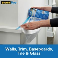 ScotchBlue Tape + Plastic helps you prepare and protect your surfaces in one convenient step. Use alone or as a refill for the ScotchBlue Tape + Plastic with dispenser. ScotchBlue Tape + Plastic combines plastic sheeting and ScotchBlue Sharp Lines Painter's Tape into one product allowing for quicker and easier application than applying film and tape individually. The plastic sheeting delivers excellent protection from spills and splatters while the tape features Edge-Lock Technology to seal out paint and deliver sharp paint lines. Performance: Scotchblue Tape + Plastic Combines Plastic And Scotchblue Sharp Lines Painter'S Tape Into One Product Allowing For Quicker And Easier Application Than Applying Film And Tape Individually Use-On Surfaces: Multiple Surfaces Such As Smooth Or Lightly Te Mask Film, Paint Prep, Paint Line, Plastic Film, Static Cling, Drip Painting, Windows Doors, Plastic Sheets, Painters Tape