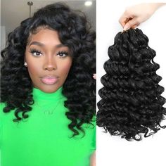 PRICES MAY VARY. 💖Material: Ocean Wave Crochet Hair is made of high quality low temperature synthetic fiber, which is skin friendly, super lightweight and soft, comfortable to wear and natural looking, to resemble the touch and feel of human hair. 💖Hair Package: Ocean Wave Crochet Hair 8 Packs/lot, usually 7-8 packs will create a full gorgeous crochet curly hairstyle. You can trim your Ocean Deep Wavy Crochet Hair according to your needs and do DIY hairstyles with different colors and sizes to 10 Inch Crochet Hairstyles, Ripple Deep Crochet Hairstyles, Deep Wavy Hairstyles For Black Women, Body Wave Crochet Hair, Crotchet Hairstyles Curly, Ocean Wave Crochet Hairstyles, Kima Ocean Wave Crochet Hairstyles, Wet And Wavy Hairstyles For Black Women, Human Hair Crochet Styles